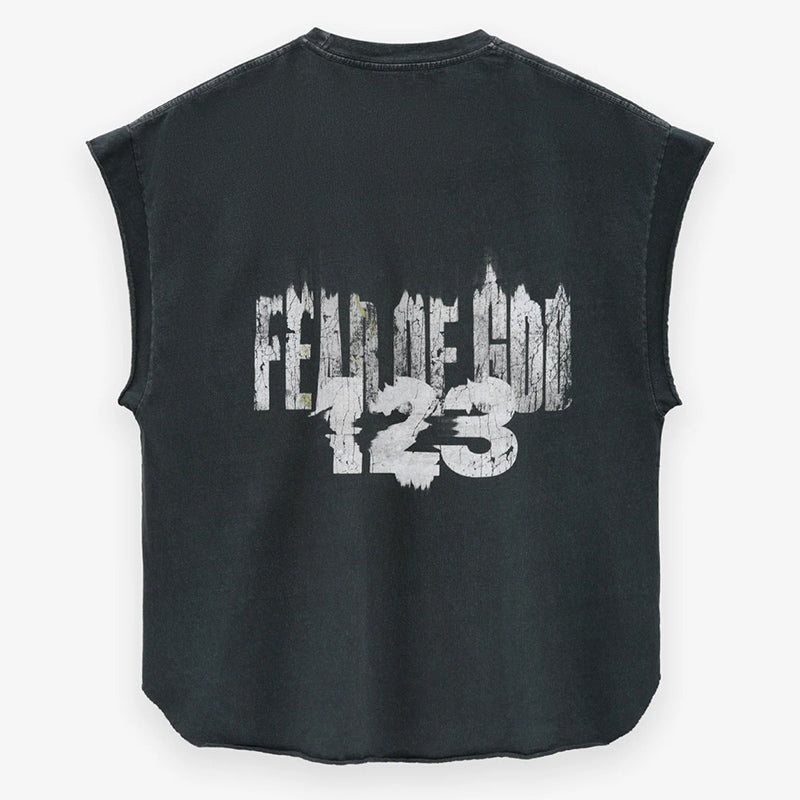 FEAR OF GOD 脳RRR123 INRI Cut Off Tee